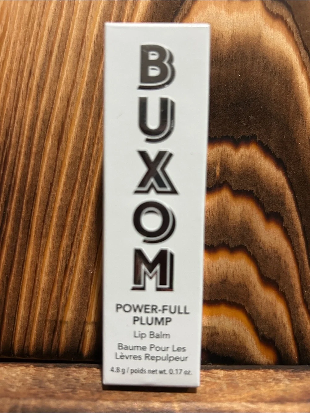 Buxom Power-Full Plump Lip Balm — White Packaging with Black Logo